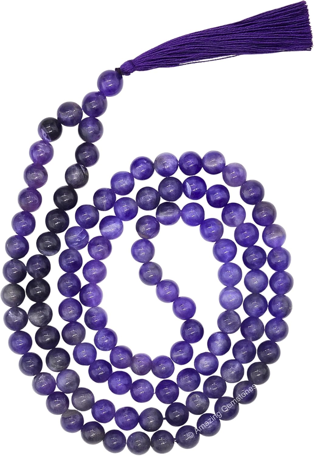 Authentic Gemstone Crystal Mala Beads for Meditation and Mindfulness