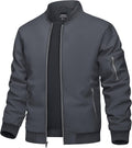 Bomber Jacket Lightweight Windbreaker Zip Up Coat - Casual Everyday