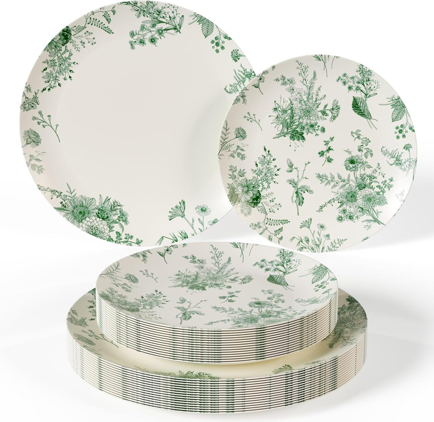 Elegant Plastic Disposable Plates Set for Parties and Events