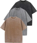 Arssm 3 Pack Men Oversized T Shirts - Vintage Washed Baggy Tees