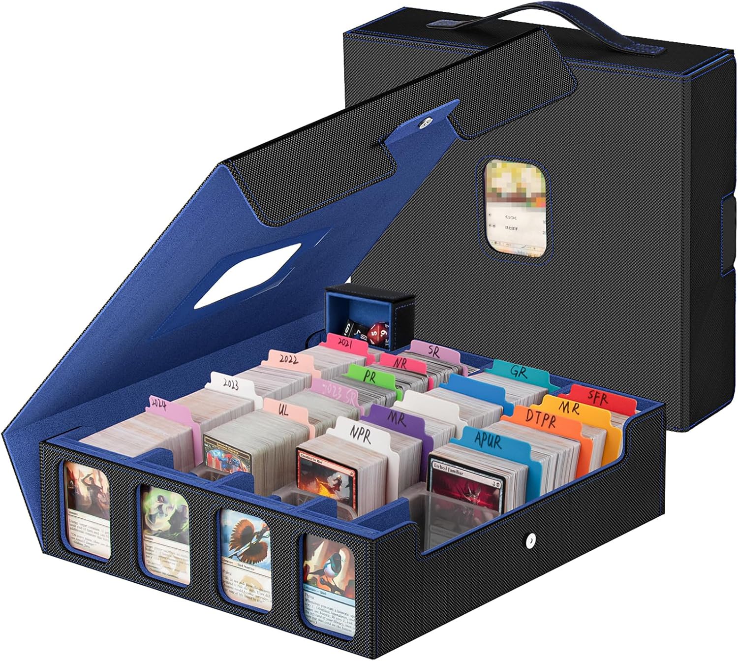 3200+ Trading Card Storage Box with Commander Display Features