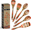 Wooden Spoons for Cooking Pakkawood 6-Piece Utensil Set - Durable