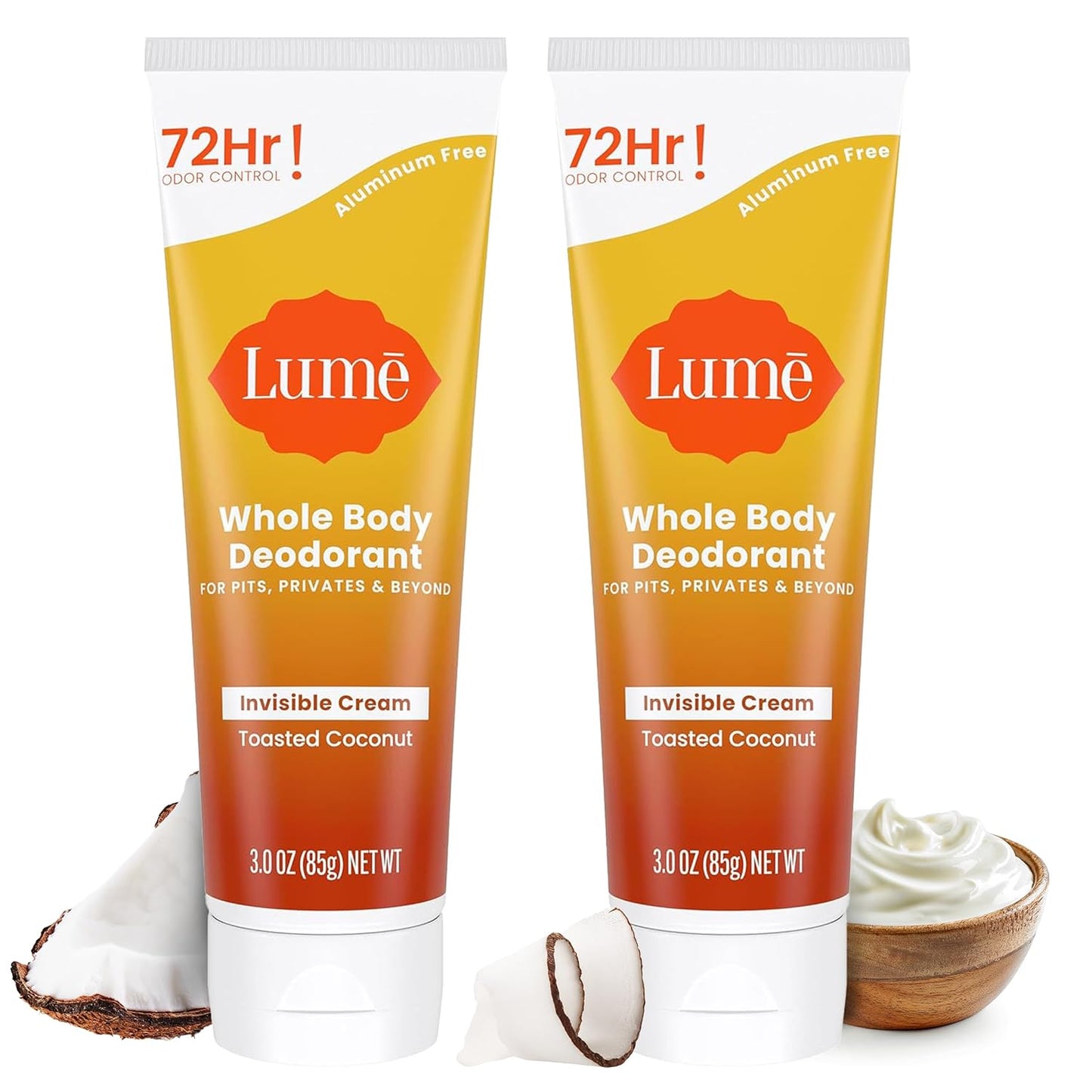 Lume Whole Body Deodorant - 72 Hour Odor Control Cream Tube