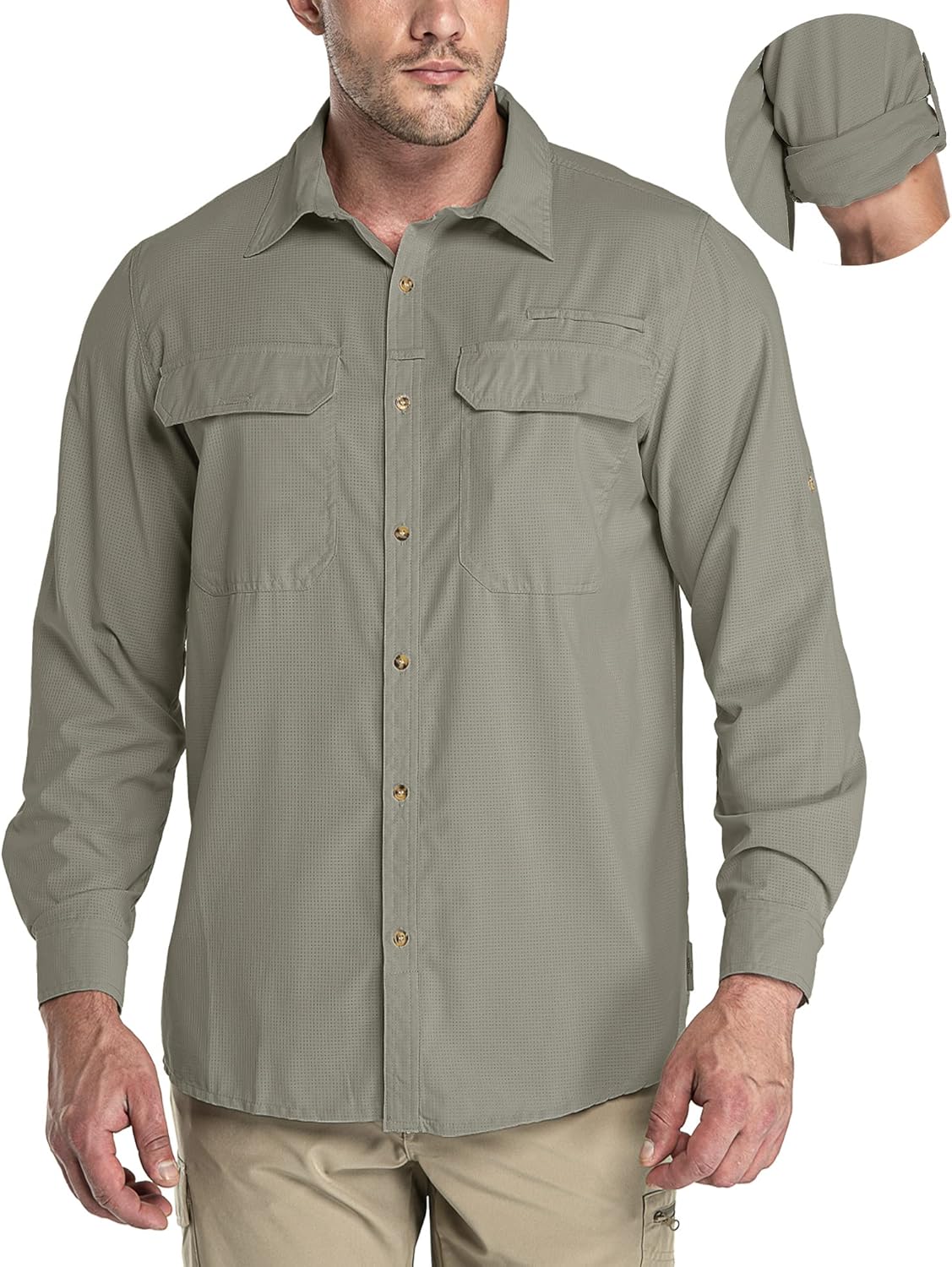 33,000ft Men's Long Sleeve Sun Protection Shirt for Outdoor Fun