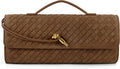Woven Clutch Purses for Women Faux Leather Evening Bag - 12in