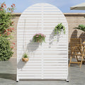 Casaphoria 72 in x 47 in Arched Metal Privacy Screen - Stylish Outdoor