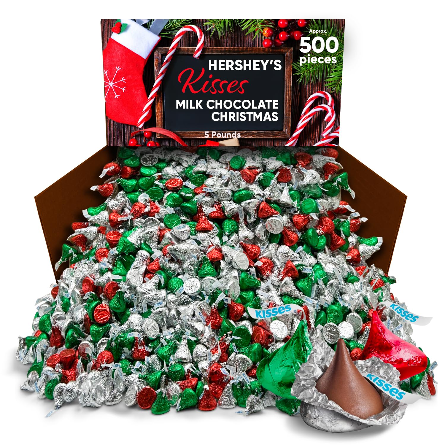 Kisses Holiday Milk Chocolate Candy for Festive Celebrations