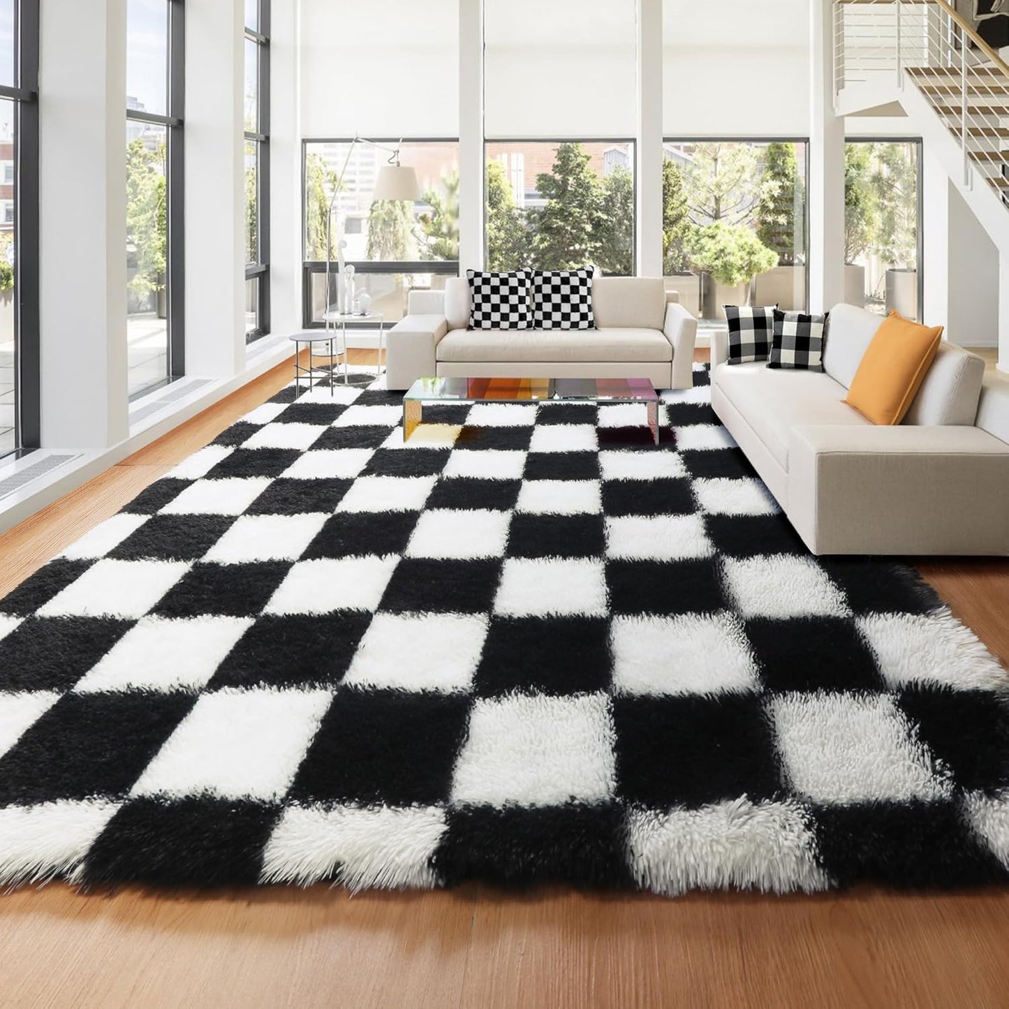 KICMOR 8x10 Area Rugs for Living Room, Soft Plush Shag Rug
