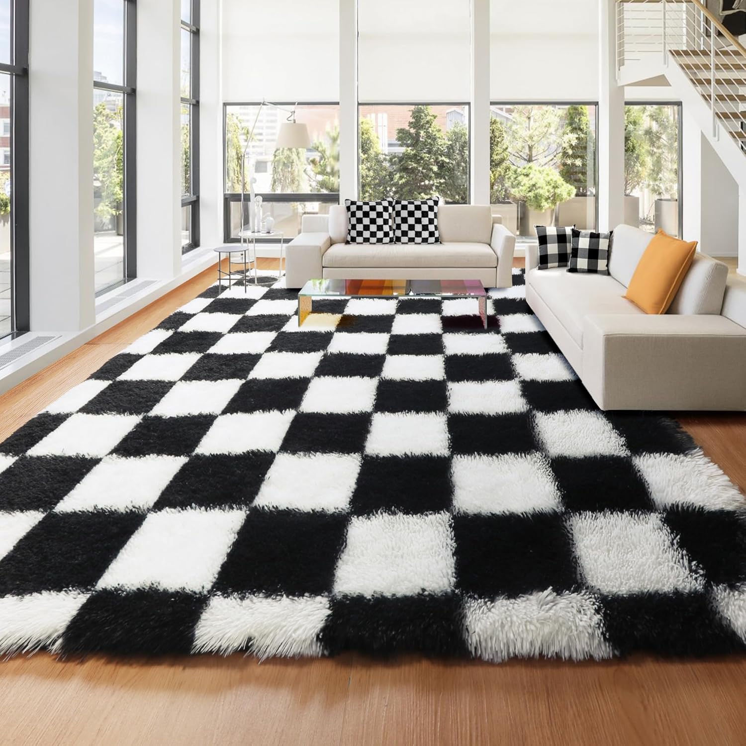 KICMOR 8x10 Area Rugs for Living Room, Soft Plush Shag Rug