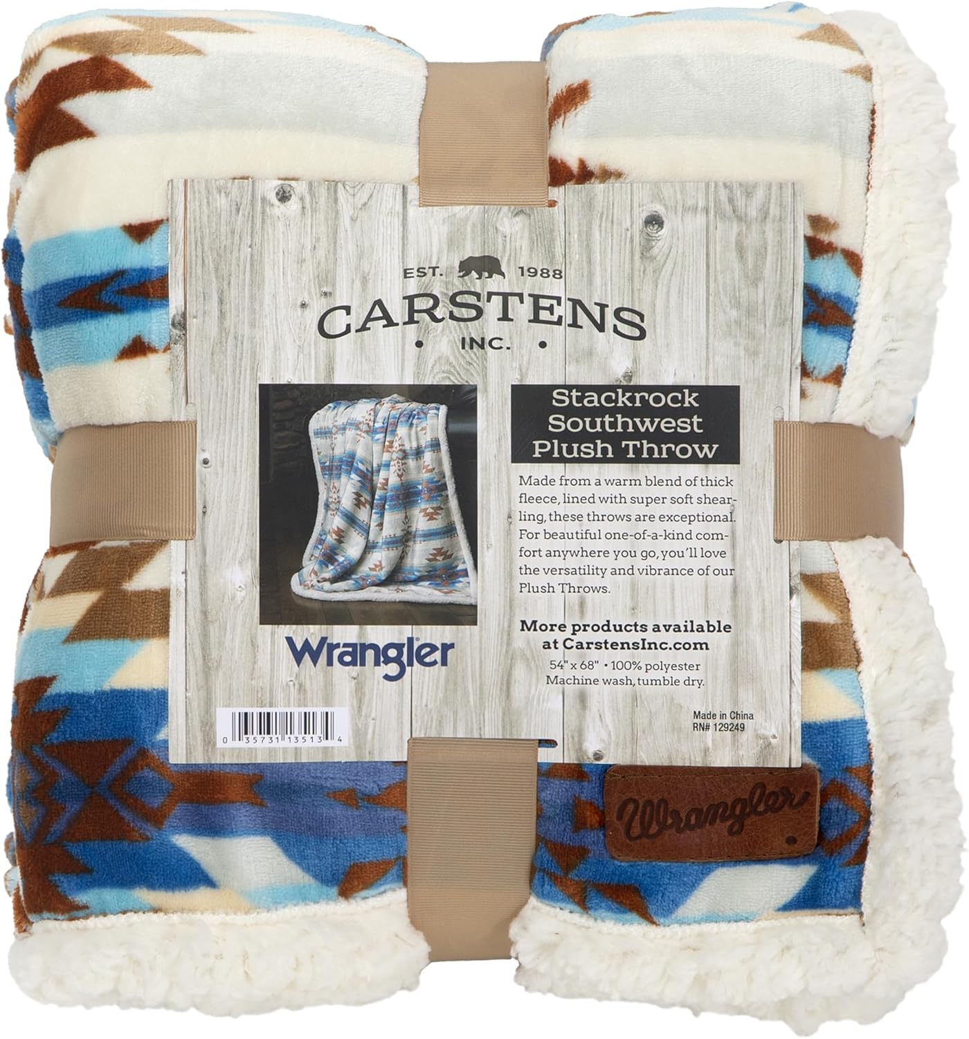 Wrangler Ultra Premium Super Soft Plush Sherpa Fleece Blanket