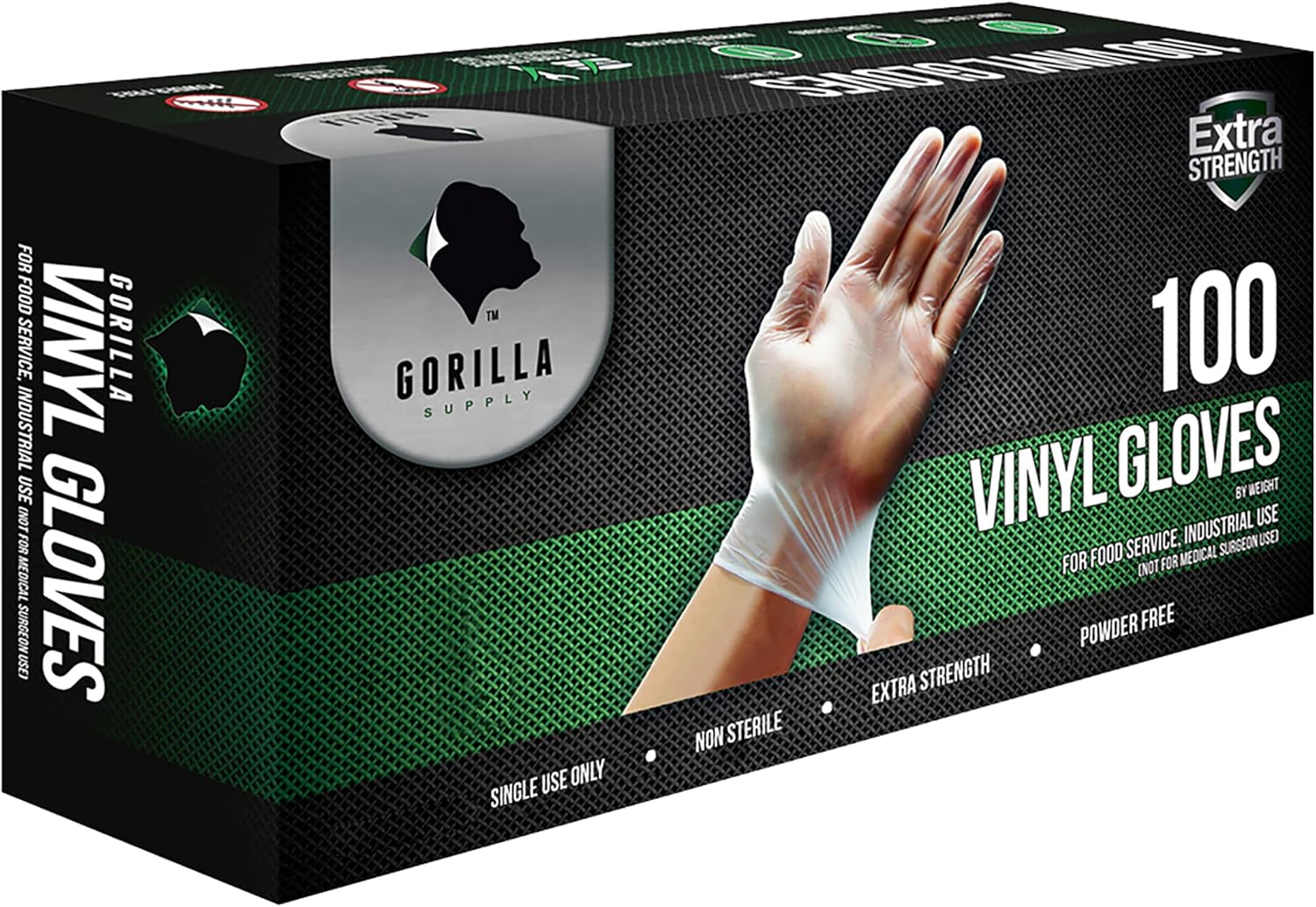GORILLA SUPPLY Disposable Heavy Duty Vinyl Gloves for All Use