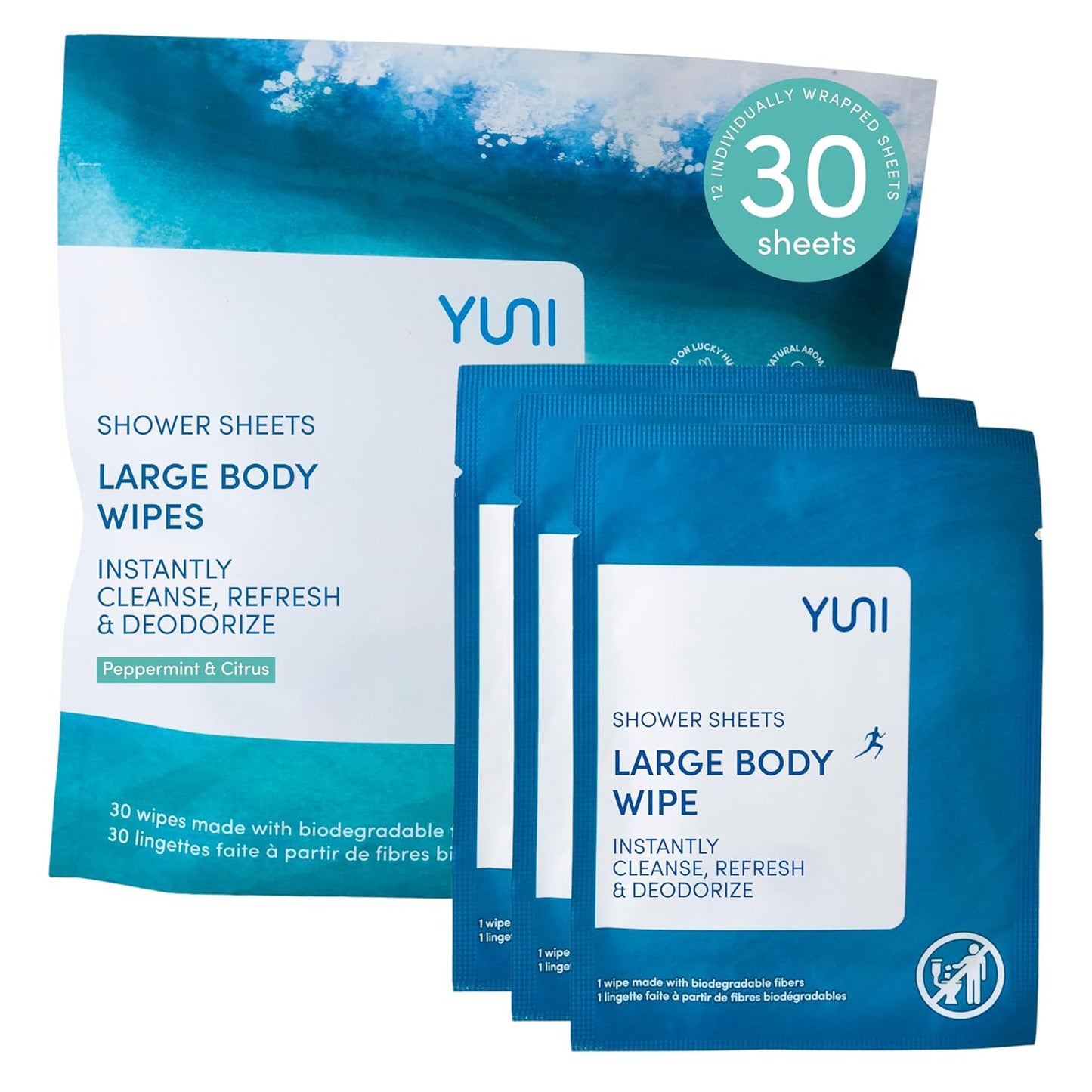 YUNI Beauty Large Body Wipes for On-the-Go Freshness and Care