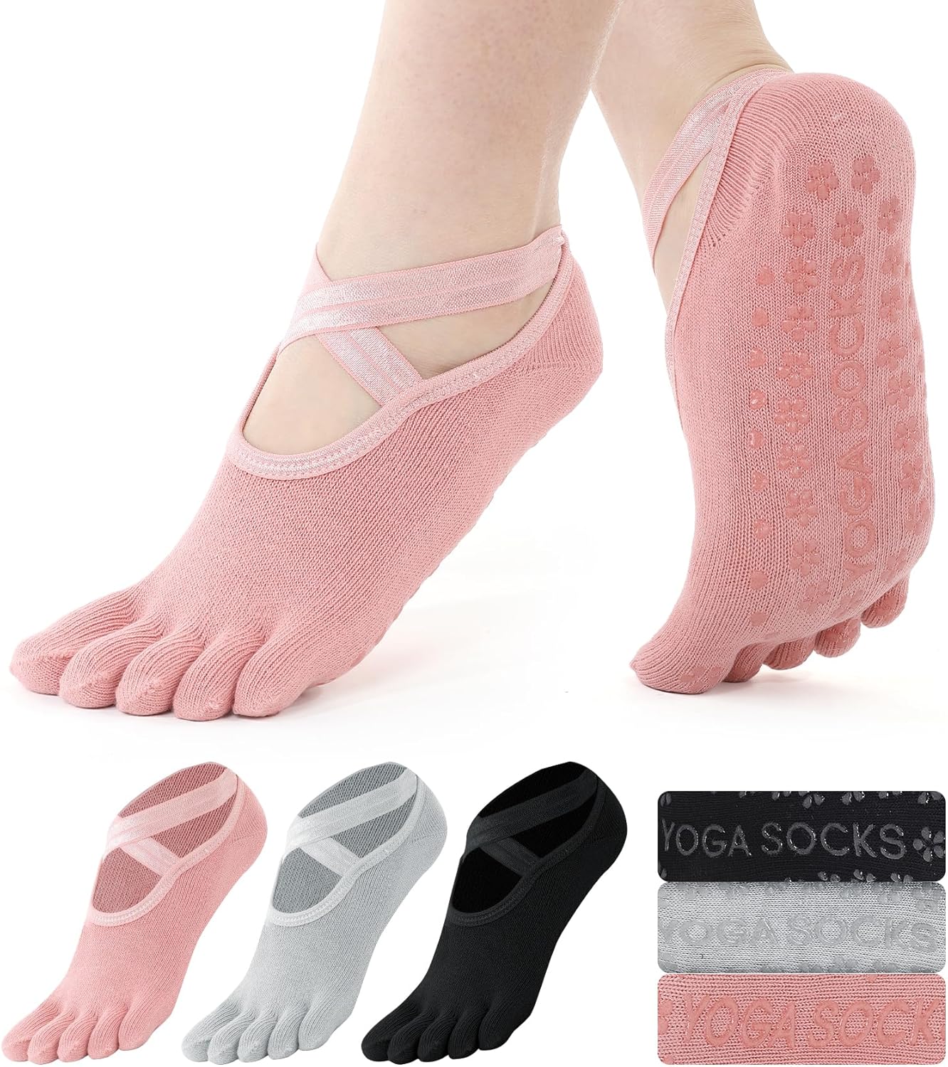 Heasy Yoga Socks: Non-Slip Grip for Pilates