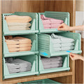 Stackable Closet Organizer Boxes 5 Pack - Space-Saving Foldable