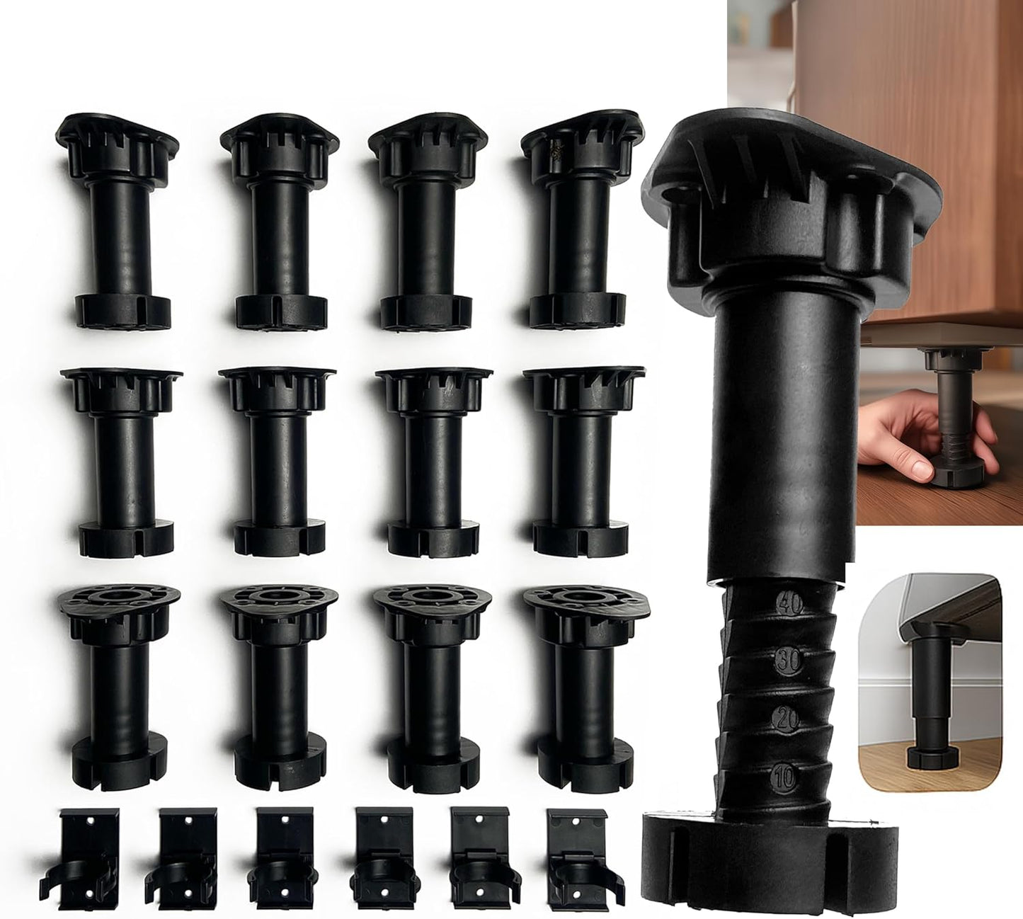 Adjustable Furniture Leveling Feet for Heavy-Duty Stability