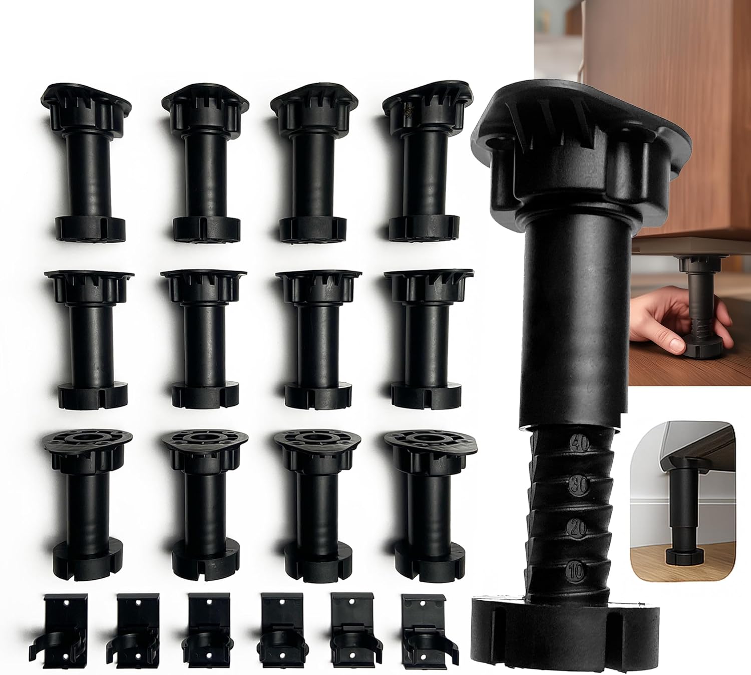 Adjustable Furniture Leveling Feet for Heavy-Duty Stability