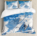 Winter Wonderland Queen Duvet Set by Ambesonne