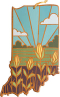 Indiana State Shaped Cutting Board and Charcuterie Platter - Artistic