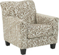 Chic Animal Print Accent Chair by Ashley - Beige
