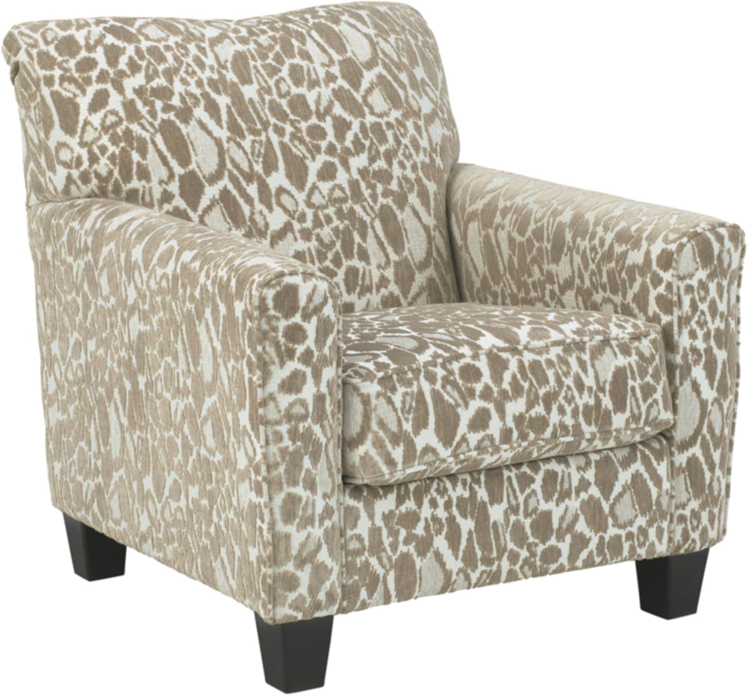 Chic Animal Print Accent Chair by Ashley - Beige