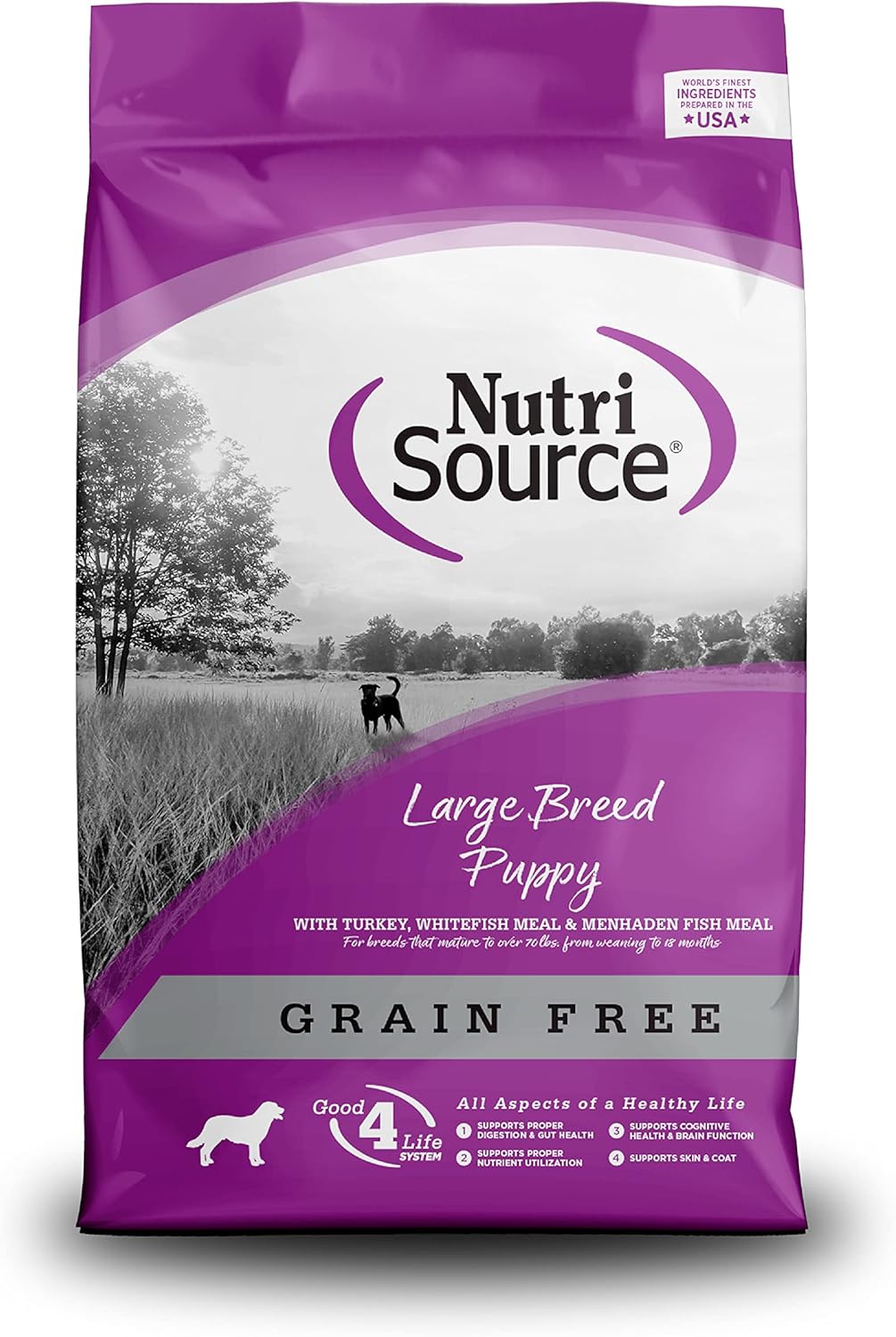 NutriSource Grain Free Dry Puppy Food for Large Breeds, 26LB