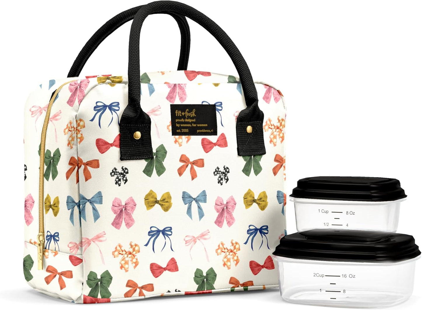 Insulated Large Lunch Bag for Women - Fit & Fresh Bloomington
