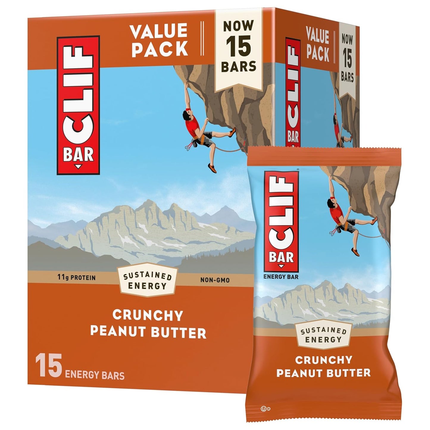 Organic Peanut Butter Energy Bars - 15 Pack
