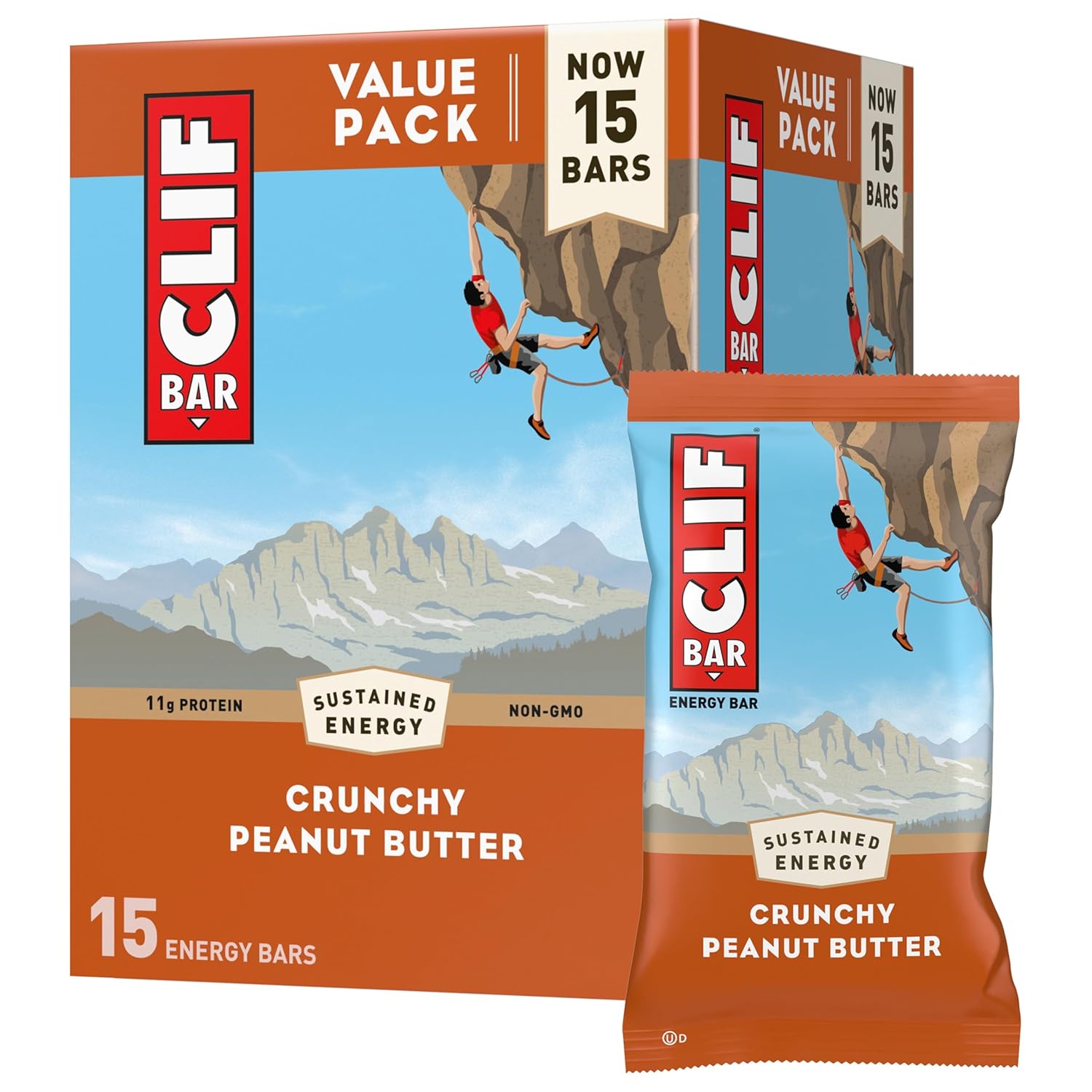 Organic Peanut Butter Energy Bars - 15 Pack