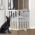 Freestanding Dog Gate Indoor Foldable 32 in - Versatile Pet Divider