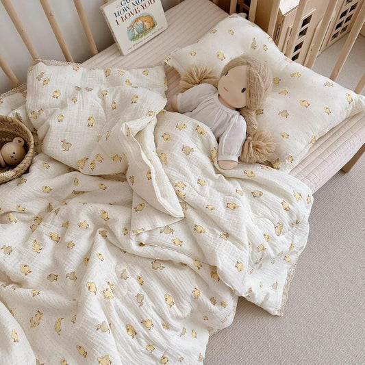 BuLuTu Baby Toddler Muslin Blanket for Crib and Nursery Use