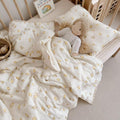 BuLuTu Muslin Toddler Blanket 60x78 in - Soft Breathable Duck Print