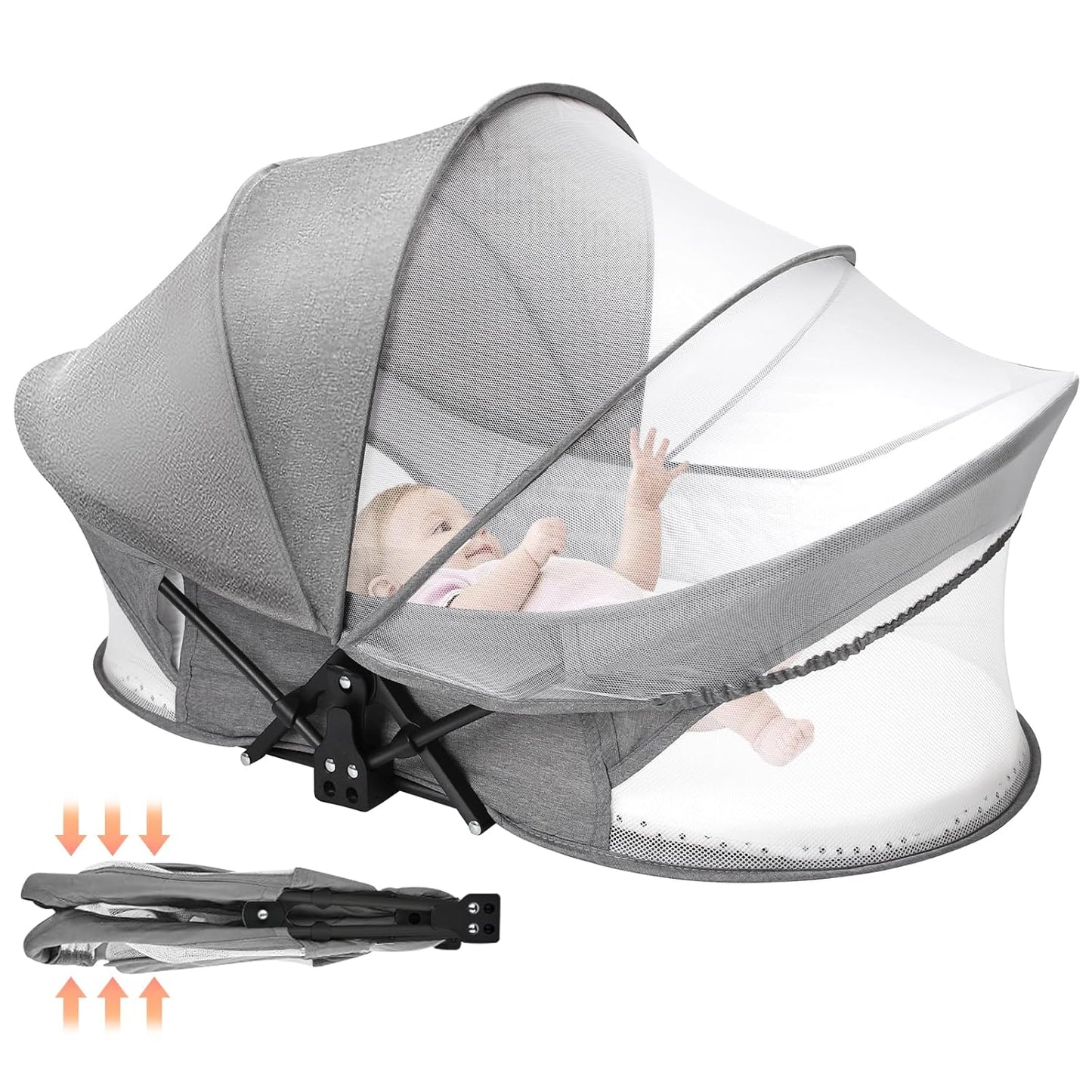 Portable Baby Travel Bassinet: Sturdy, Foldable & Washable