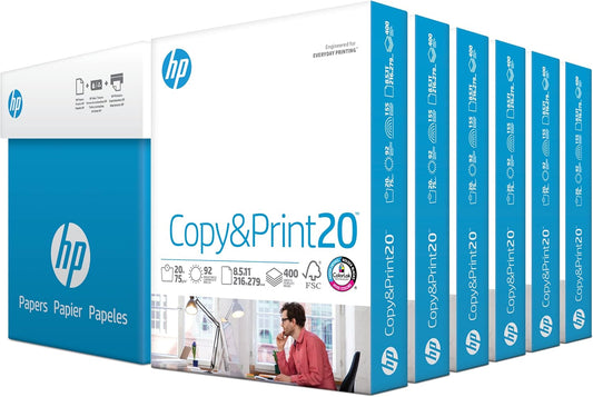 HP Copy & Print 20 lb Paper - 8.5 x 11 - 2400 Sheets Case