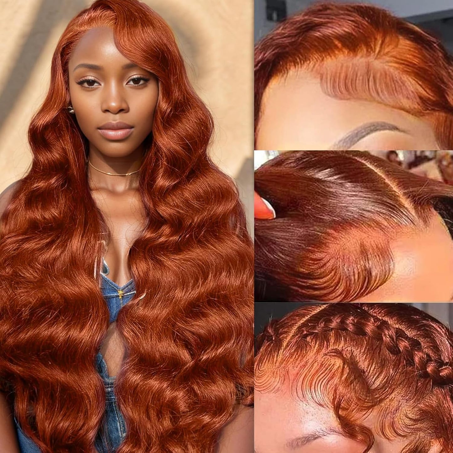 30 Inch Reddish Brown Lace Front Wigs Human Hair for Women