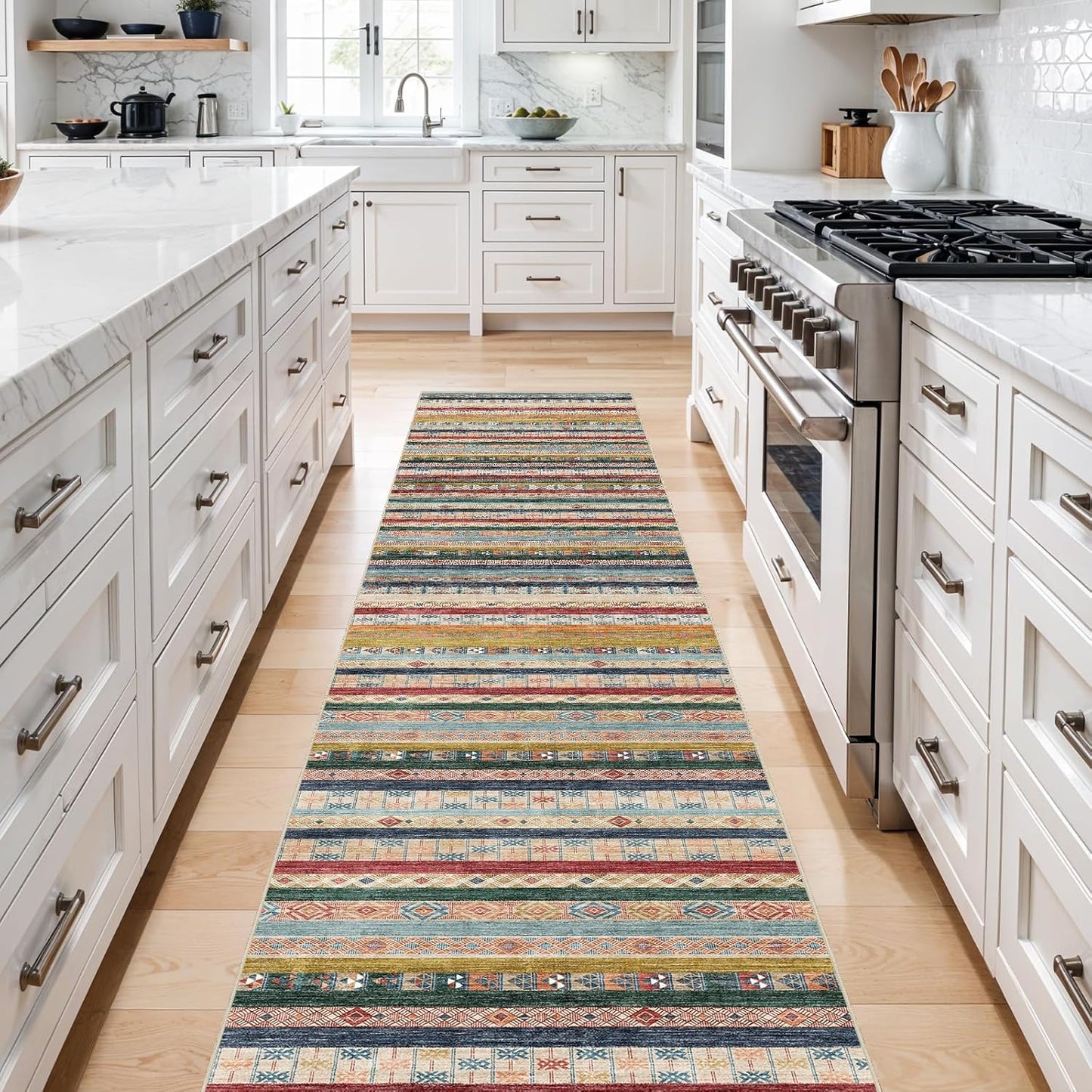 Runner Rug Non Slip Hallway: Modern Washable Kitchen Rug