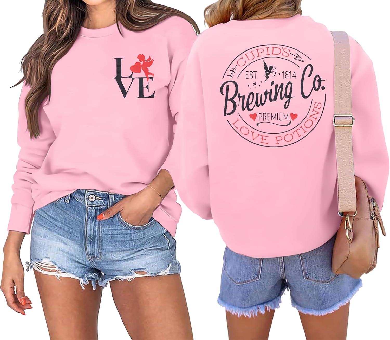 Love Heart Graphic Sweatshirt - Valentines Gift