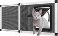 Ventilated Pet Door for Window - Fits 32-39 in Windows, Quick Install