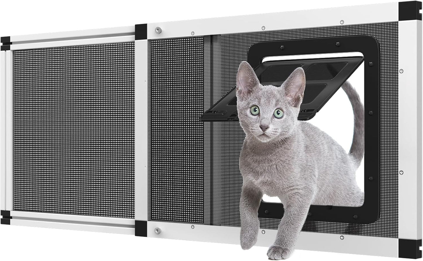 Ventilated Pet Door for Window - Easy Install & Durable Design