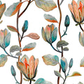 Magnolia Floral Leaf Peel and Stick Wallpaper - Removable Botanical