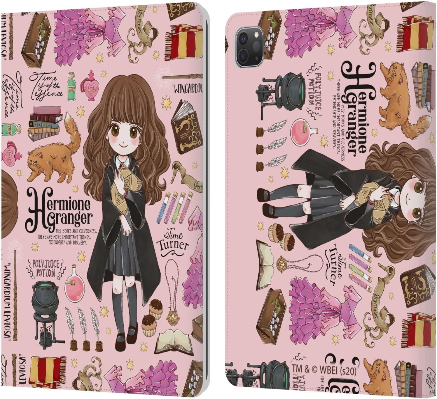 Harry Potter Hermione Pattern Leather Wallet Case for iPad Pro