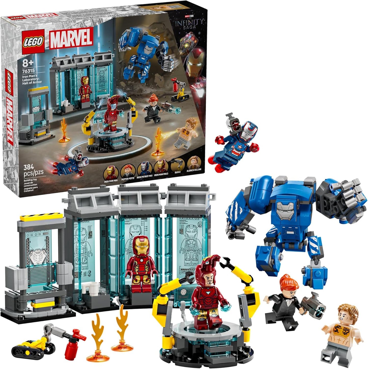 LEGO Marvel Iron Man's Laboratory Hall of Armor Building Toy