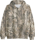 Camo Hoodie Oversized Fleece Maple Leaf Graphic Pullover - Cozy Fit