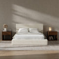 Cloud Upholstered Full Bed Frame with Headboard - Soft Low Profile