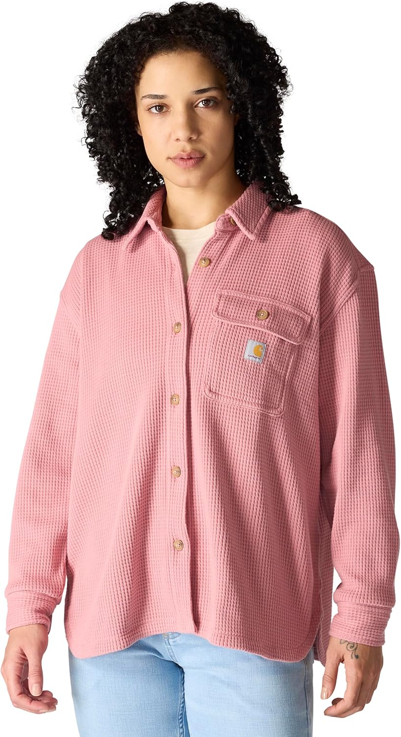 Carhartt Women's Oversized-fit Heavyweight Waffle Knit Shirt Review