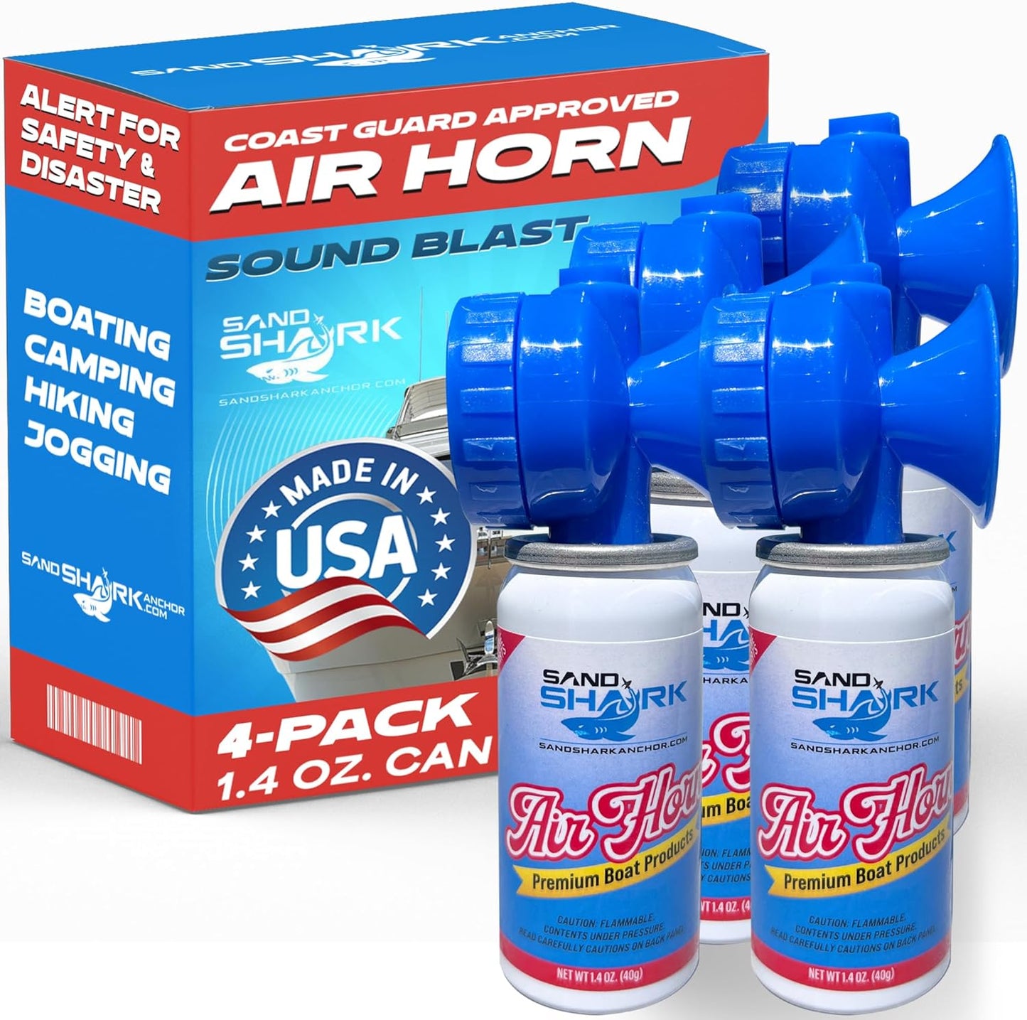 SandShark Premium Boating Air Horn for Marine Safety Needs