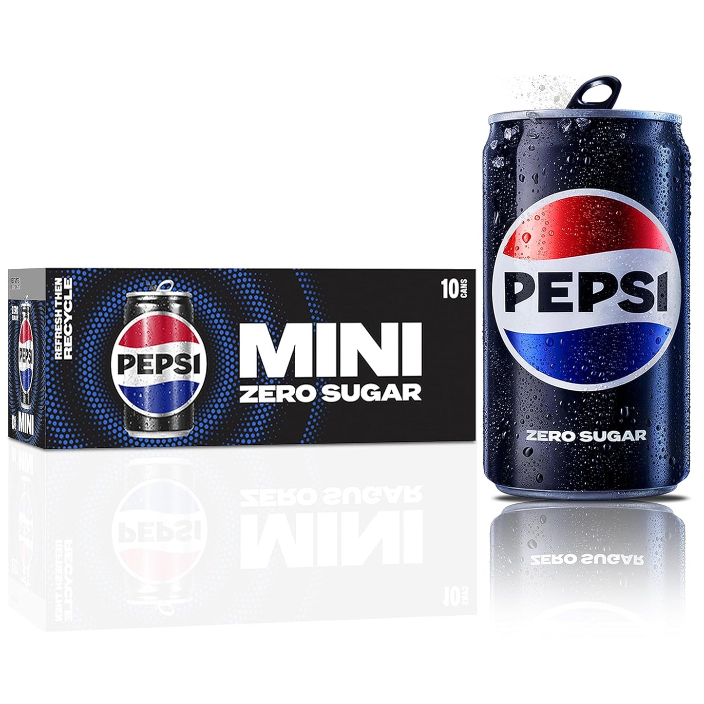 Pepsi Zero Sugar Mini Cans - 10-Pack for Convenient Portion Control