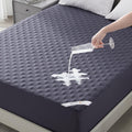 Waterproof Mattress Protector King Size Navy Blue - Noiseless Deep