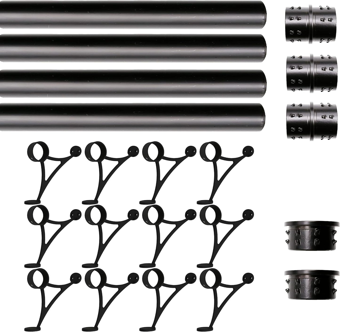 Solid Bar Mount Foot Rail Kit with Durable Stainless Steel Tubing