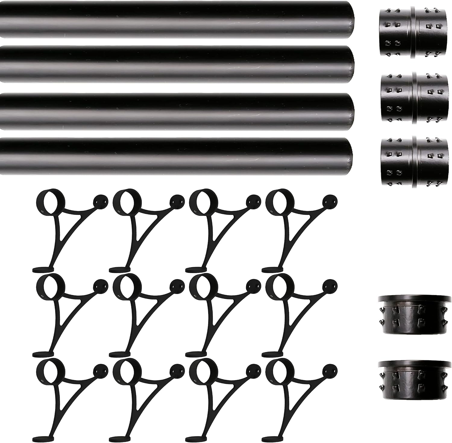 Solid Bar Mount Foot Rail Kit with Durable Stainless Steel Tubing