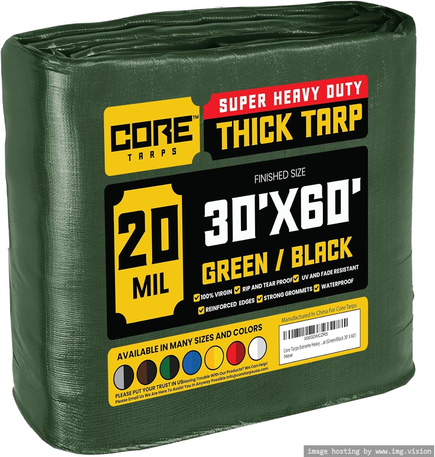 Core Tarps Extreme Heavy Duty 20 Mil Tarp Cover for All Needs